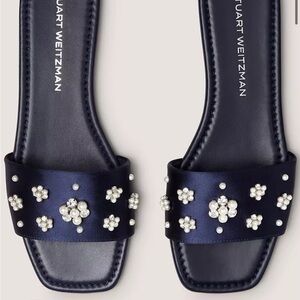 Stuart Weitzman Women's Navy Embellished Sandals. BRAND NEW